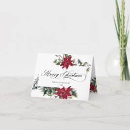 2 FOTO Elegant Poinsettia Julhälsning Helgkort