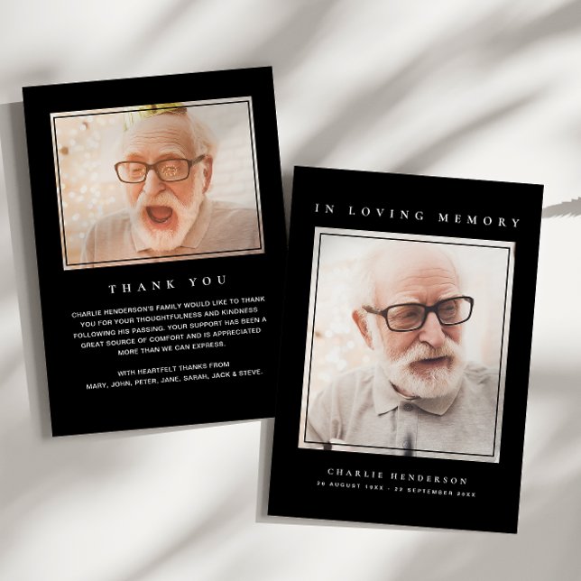 2-foto - enkel modern minnesfunktion tack kort (Skapare uppladdad)