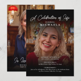 2-foto Firande i Life/Funeral/Memorial Inbjudningar