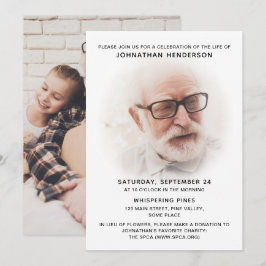 2-foto Firande i Life/Funeral/Memorial Inbjudningar