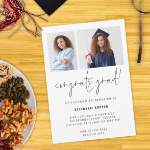 2 Foto Gratulerar Grad 2022-Studentfest Inbjudningar