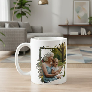 2 Foto Klotter Ram Mall Anpassad Kaffemugg