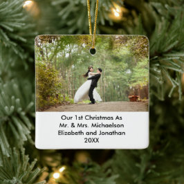 2 Foto Nyligen, första jul Julgransprydnad Keramik