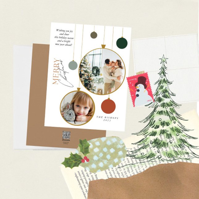 2 Foto Ornamental God jul Hälsning Julkort (Skapare uppladdad)