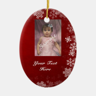 2 foto/röd & blåttsidoprydnad julgransprydnad keramik