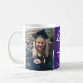 2 Foto Studenten Gratulerar Lila och vit Kaffemugg