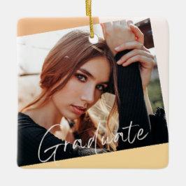 2 Foto Trendig Modern naturlig jul Studenten Julgransprydnad Keramik