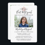 2 Foto Virtuell Bat mitzvah modern Rosa ros Guld Inbjudningar<br><div class="desc">Oavsett om vänner och familj utövar social som avstånd eller bara bor långt bort, koppla online till dem med en virtuell bat mitzvah ceremoni och drivkraft till firande. Den här snyggten gör det möjligt för 2 foton och gäster från inbjudan att delta i en lång avstånd online via boskap. All...</div>