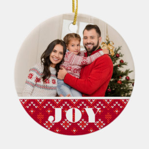 2 Fotojul Joy Nordic Sweater Helgdag Julgransprydnad Keramik
