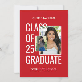 2 fotoklass av 25 Red & White Open House Inbjudningar