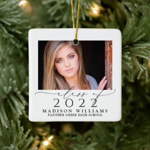 2 Fotoklass för 2022 Elegant Studenten Julgransprydnad Keramik