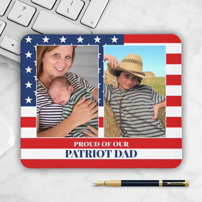 2 Fotomall Patriot Far-familjens musknapp Musmatta (Skapare uppladdad)