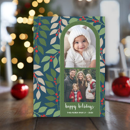 2 Fotomodern arch eucalyptus grenar jul Julkort