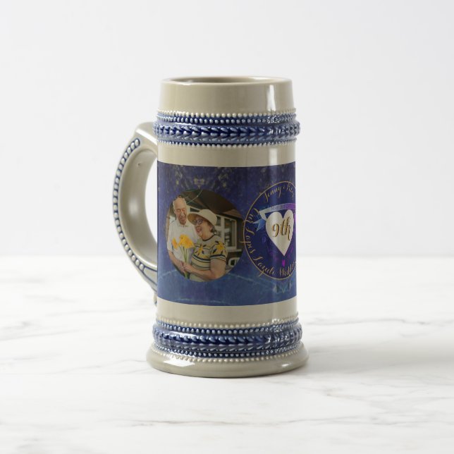 2 Foton 9:e Bröllop-årsdagen Rund Lapis Ram Sejdel (Framsida vänster)