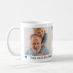 2 foton Blue Hearts Best Grandpa nånsin Kaffemugg