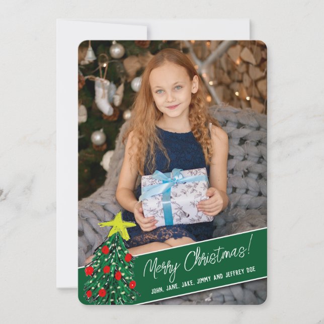 2 foton God jul Julkort (Framsida)