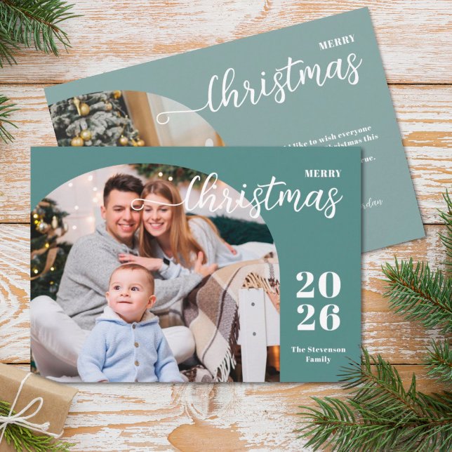 2 foton Julfest, modern minimalist Julkort (Skapare uppladdad)