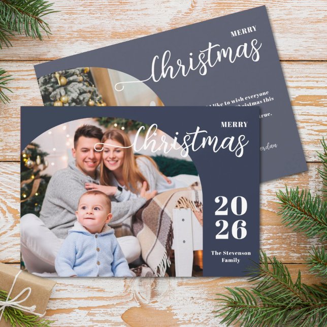 2 foton Julfest, modern minimalist Julkort (Skapare uppladdad)