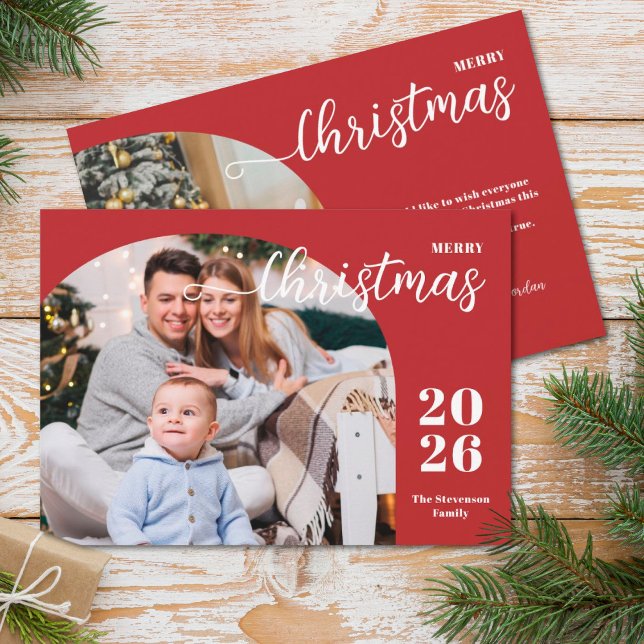 2 foton Julfest, modern minimalist Julkort (Skapare uppladdad)