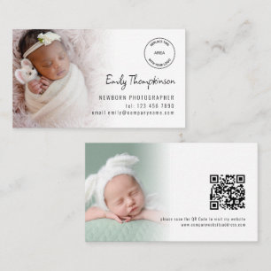 2 Foton Logotyp QR-kod Baby-fotoskrivare Visitkort