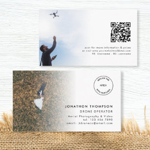 2 Foton, Logotyp QR-kod, Drone operator Visitkort