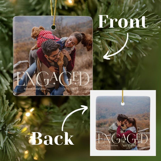 2 Foton Modern Engine Editable Färg Julgransprydnad Keramik (Skapare uppladdad)