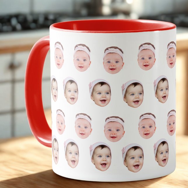 2 Foton Mugg, Personlig Cute Baby Ansikte Photo Mugg (Skapare uppladdad)