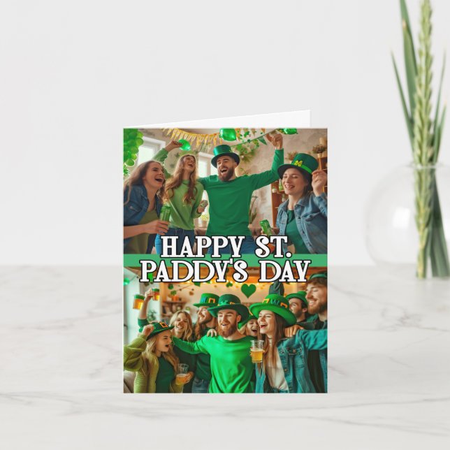 2 foton St patrick's day Shamrock Irish Celtic Helgkort (Framsida)