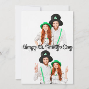 2 foton St patrick's day Shamrock Irish Celtic Julkort