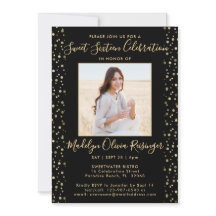 2 Fotosöt 16 Modern Black och Guld Glitter