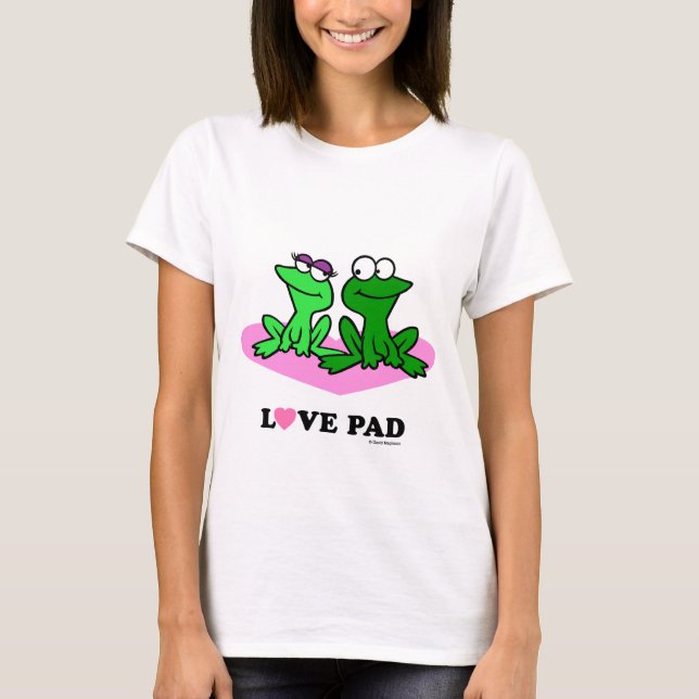 2 Frogs Kärlek Pad White Shirts Tee (Framsida)