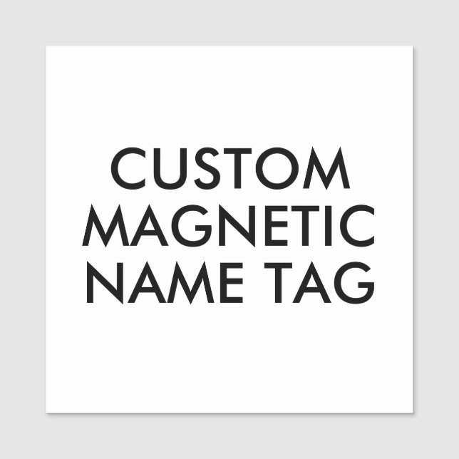 2" Fyrkantig Magnetisk Namnskylt Tom Mall Namnbricka (Framsida)