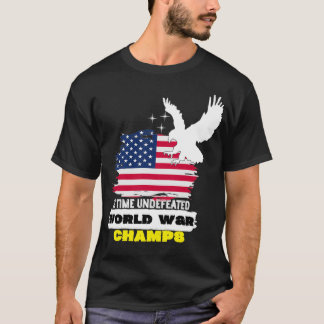 2 gånger Obesegrade Världskrig Champs T Shirt