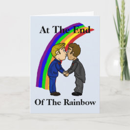 2 Gay Manar Kissing Romantic Greeting Card Helgkort