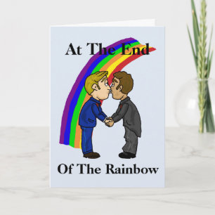 2 Gay Manar Kissing Romantic Greeting Card Helgkort