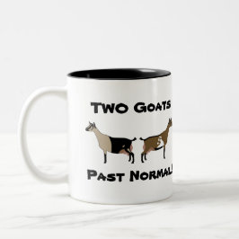 2 Getter tidigare normal! - Nigerianska dvärggette Två-Tonad Mugg