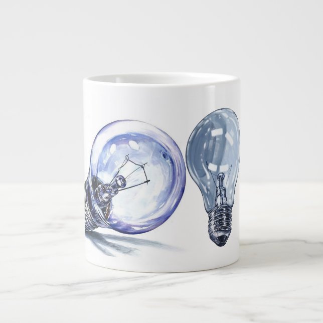 2 glödlampor jumbo mugg (Framsidan)