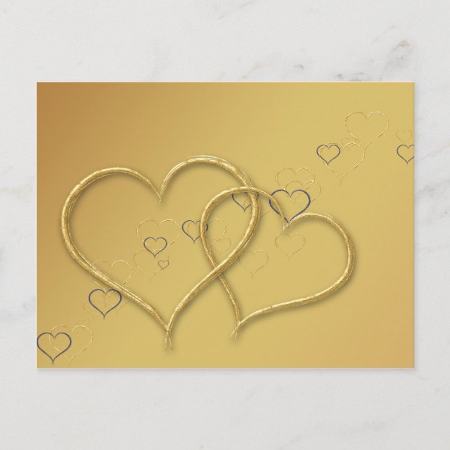 2 Golden Hearts - vykort (Framsida)