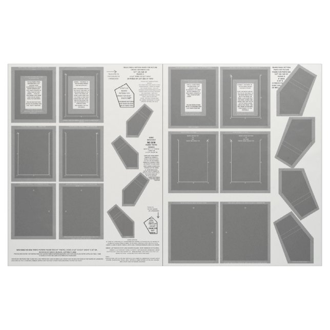 2 Grått Zazzle Fabric-fotobilhantverkare ram Tyg (Yard)