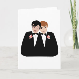 2 Grooms Gay Bröllopskort Kort