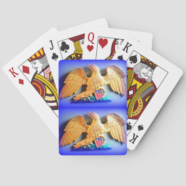 2 guld-örnen spelar kort spel kort (Baksidan)