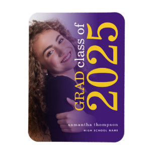 2 Gult Lila 2023 Studenten-meddelande Magnet
