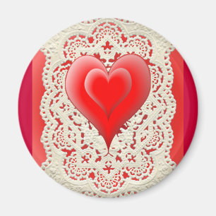 2 HEART & SNÖRE av SHARON SHARPE Magnet