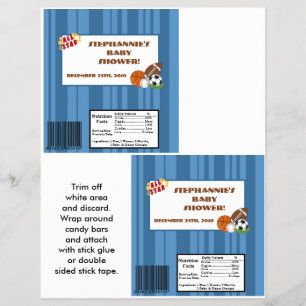 2 Hershey's Large Pub Wrapper All-Star Blue Reklamblad