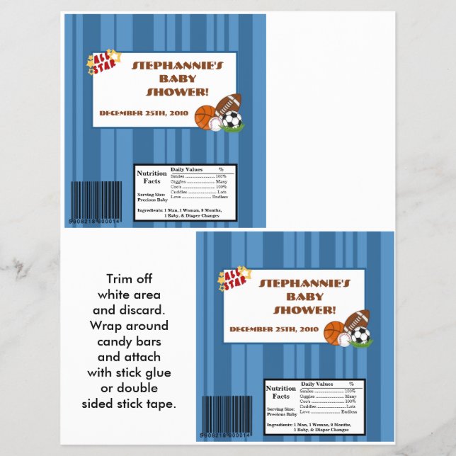 2 Hershey's Large Pub Wrapper All-Star Blue Reklamblad (Framsidan)