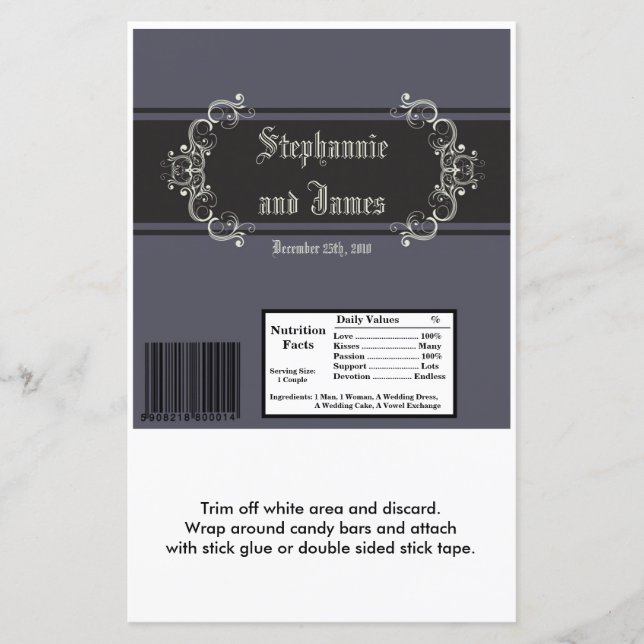 2 Hersheys stora Pub Wrapper Black Tie-affär (Framsida)