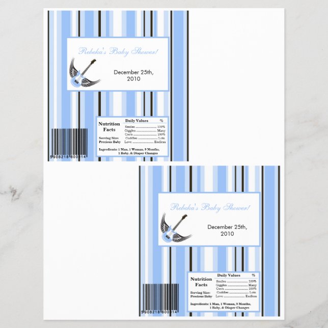 2 Hersheys stora Pub Wrapper Boy Blue Rocker Reklamblad (Framsidan)