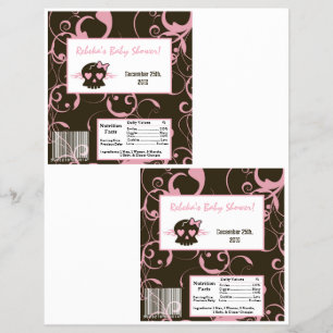 2 Hersheys stora Pub Wrapper Girly Rosa Punk Skul Reklamblad