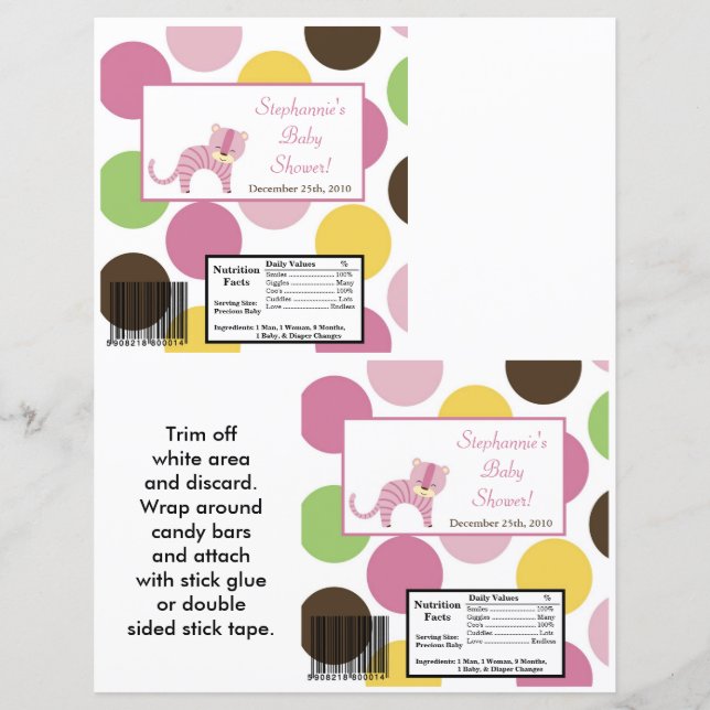 2 Hersheys stora Pub Wrapper Jungle Queen Tiger (Framsida)