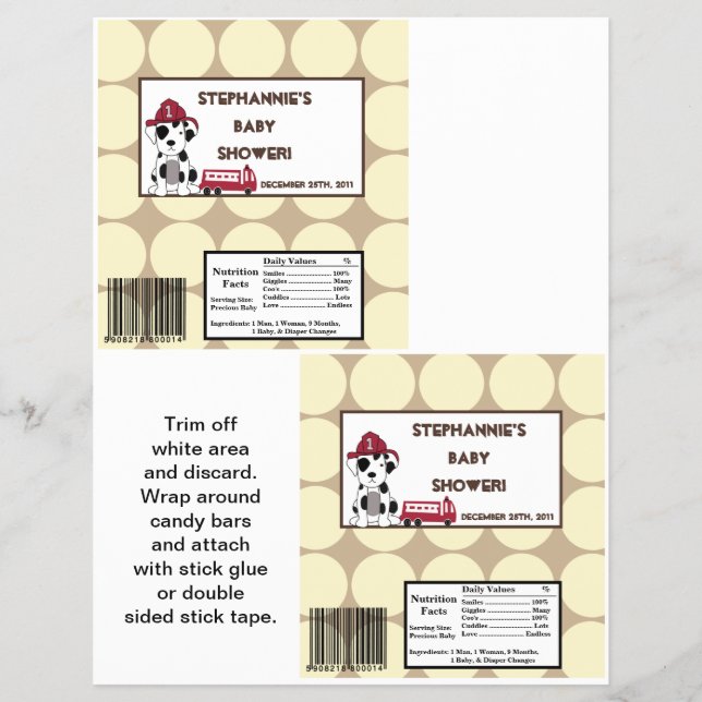 2 Hersheys stora Pub Wrapper Nojo Fire Engine Reklamblad (Framsidan)